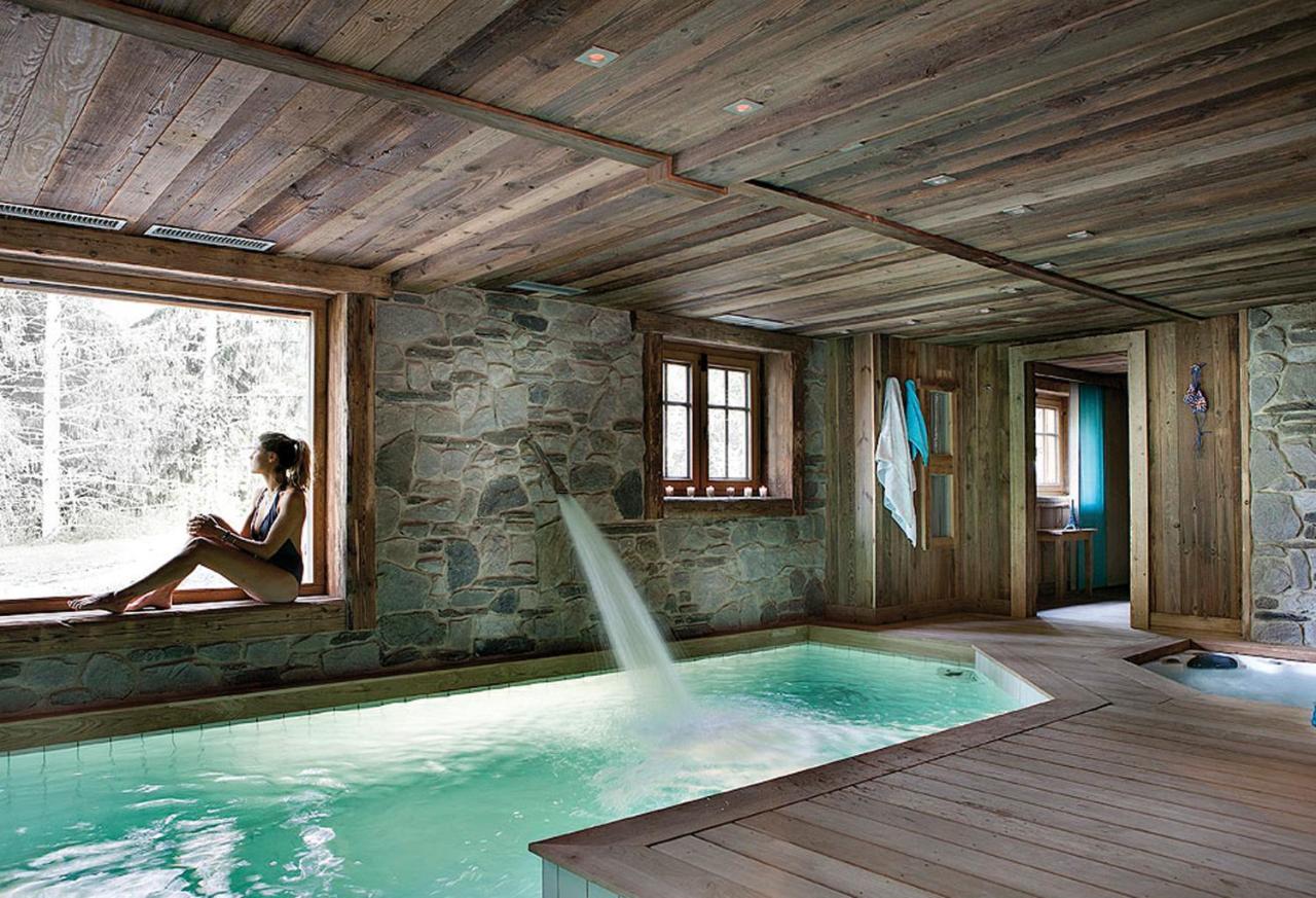 Chalet Javen - 520m2 avec piscine chauffée et home cinéma Megève Exterior foto