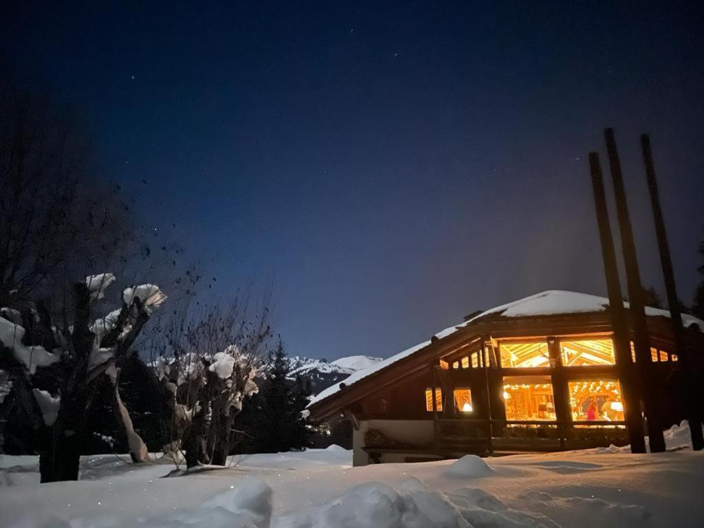 Chalet Javen - 520m2 avec piscine chauffée et home cinéma Megève Exterior foto